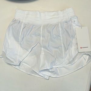 White lululemon athletic shorts 4”
